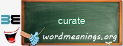 WordMeaning blackboard for curate